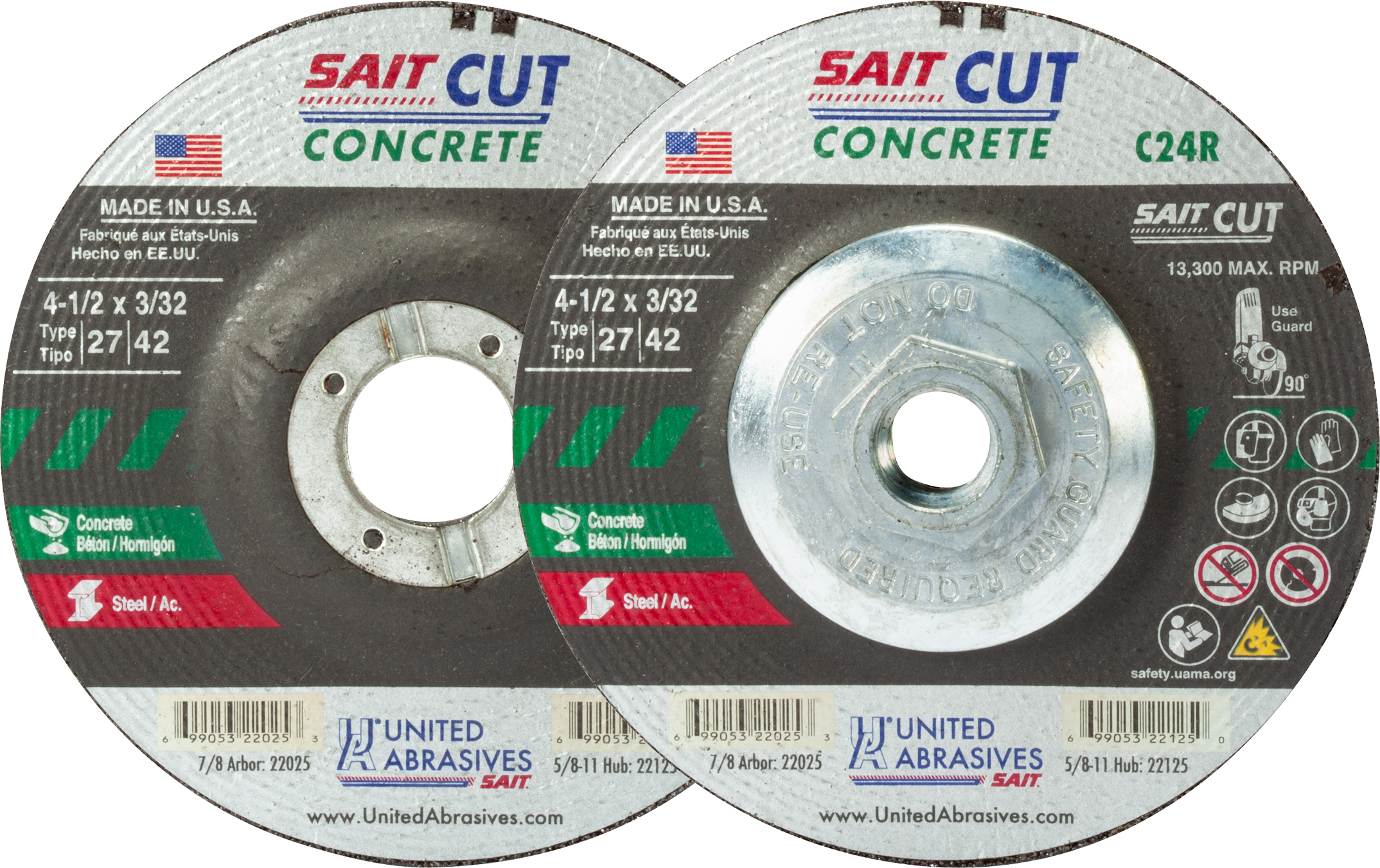 DT 4-1/2 X 3/32 X 7/8 C24R - Cutting Wheels